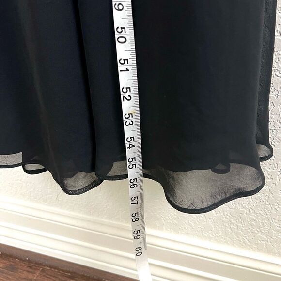 Morilee Madeline Gardner Black Chiffon Spaghetti Strap Dress - Picture 11 of 11